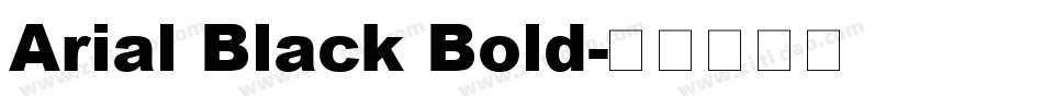 Arial Black Bold字体转换